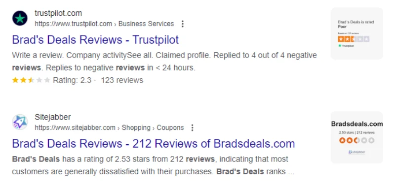 Brad's Deals Reviews