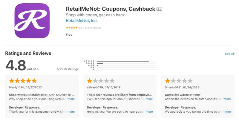 RetailMeNot Reviews